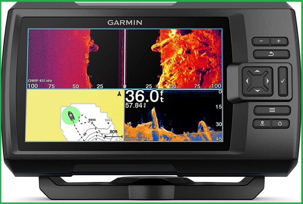 Garmin Striker Vivid 7sv Easy to Use 7 inch Color Fishfinder and Sonar Transducer Vivid Scanning Sonar Color Palettes 010 02553 00 1